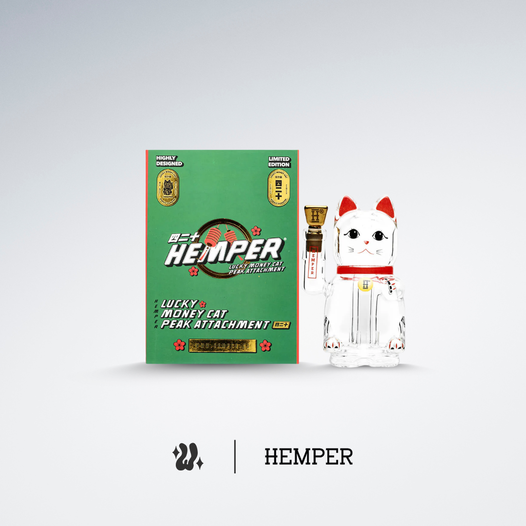 Bong Hemper Lucky Cat, gato de la fortuna japonés de colección