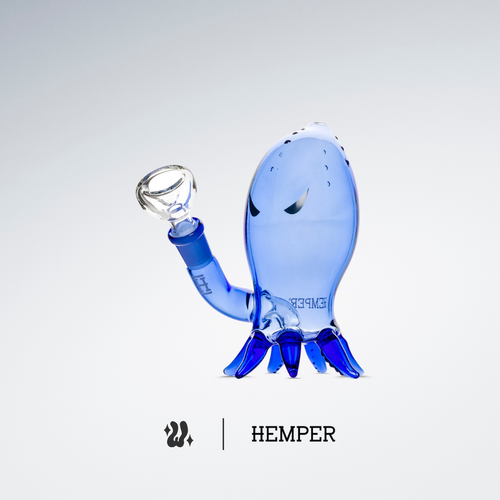 Bong Hemper Kraken en vidrio de borosilicato de 5 mm con pulpo envolvente