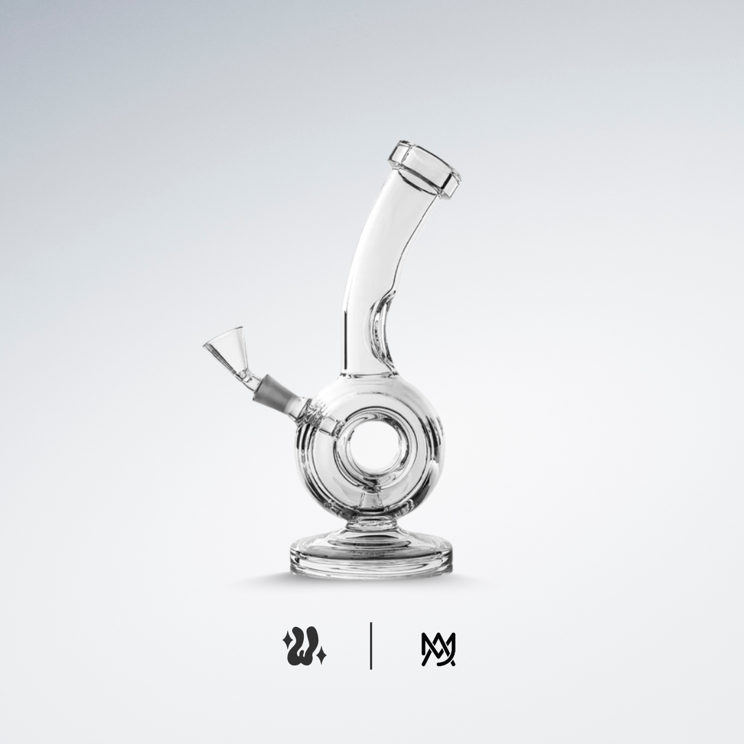 Bong MJ Arsenal Saturn en vidrio de borosilicato con diseño de planeta