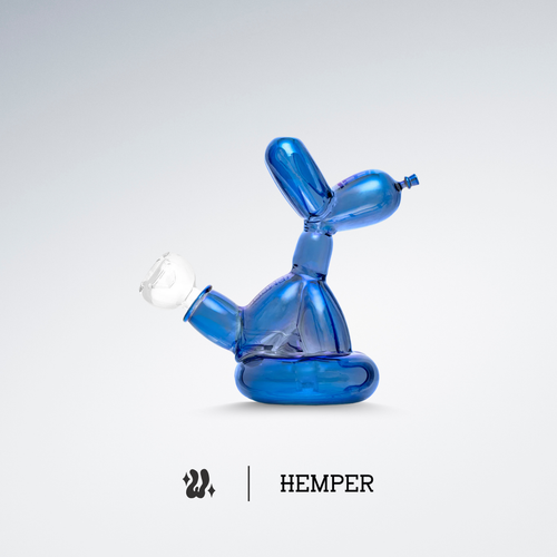 Bong Hemper Balloon Dog con percolador tipo ducha y cámara de agua amplia