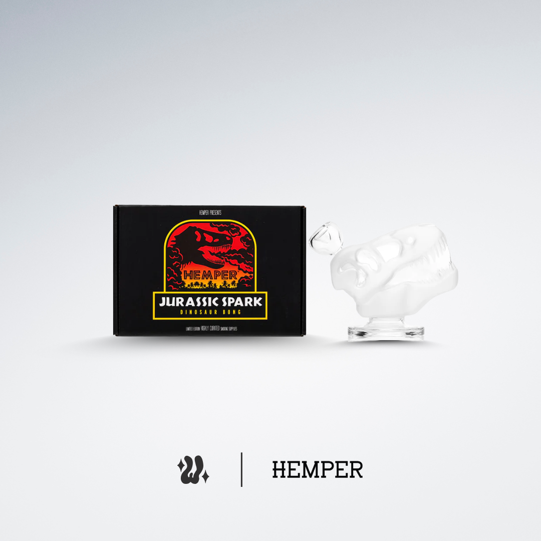 Bong Hemper Jurassic, pieza de colección temática de dinosaurios