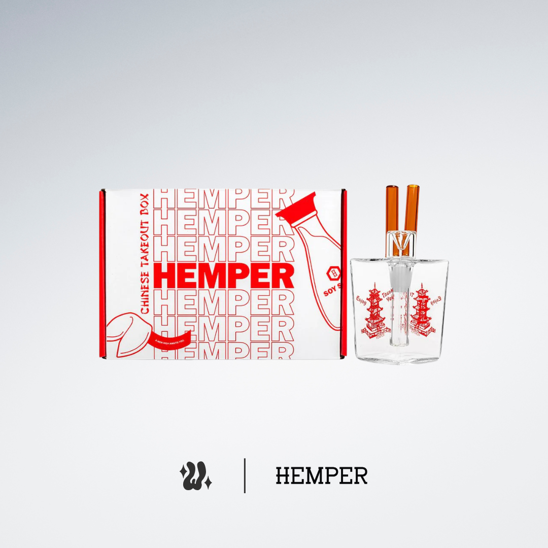 Bong Hemper Takeout de 15,2 cm de alto con junta de 14 mm y bowl incluido